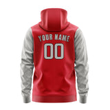 Custom Red Gray Hoodie 1414040414B31704