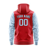 Custom Red Light Blue Hoodie 1414080814B31708