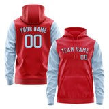 Custom Red Light Blue Hoodie 1414080814B31708