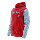 Custom Red Light Blue Hoodie 1414080814B31708