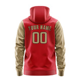 Custom Red Light Khaki Hoodie 1414252514B31725