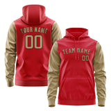 Custom Red Light Khaki Hoodie