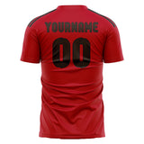 Custom Red Brown Soccer Jersey