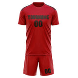 Custom Red Brown Soccer Set