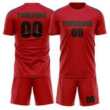 Custom Red Olive Soccer Set