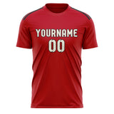Custom Red Cream Soccer Jersey