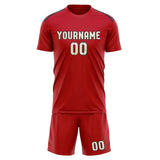 Custom Red Cream Soccer Set