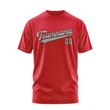 Custom Red Gray T-Shirt