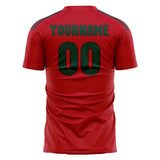 Custom Red Green Soccer Jersey