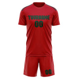 Custom Red Green Soccer Set