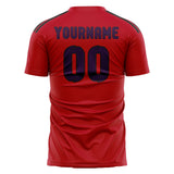 Custom Red Purple Soccer Jersey