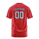 Custom Red Light Blue T-Shirt