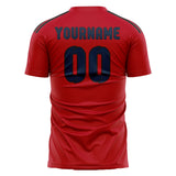 Custom Red Blue Soccer Jersey