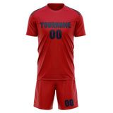 Custom Red Blue Soccer Set