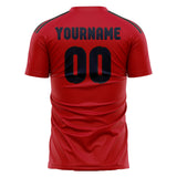Custom Red Navy Soccer Jersey