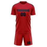 Custom Red Navy Soccer Set