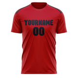 Custom Red Navy Soccer Jersey