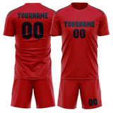 Custom Red Navy Soccer Set