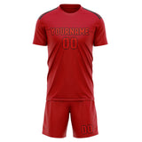 Custom Red Orange Red Soccer Set