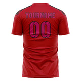 Custom Red Pink Soccer Jersey