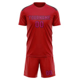 Custom Red Pink Soccer Set