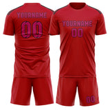 Custom Red Pink Soccer Set