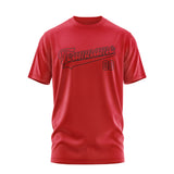 Custom Red Red T-Shirt