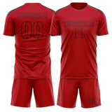 Custom Red Red Soccer Set