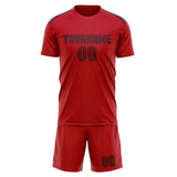 Custom Red Crimson Red Soccer Set