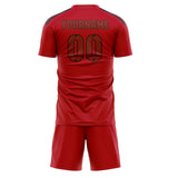 Custom Red Coral Red Soccer Set