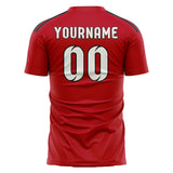 Custom Red White Soccer Jersey