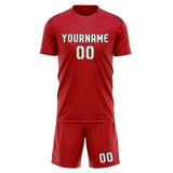 Custom Red White Soccer Set