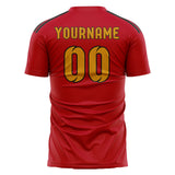 Custom Red Yellow Soccer Jersey