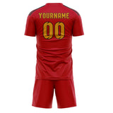 Custom Red Yellow Soccer Set