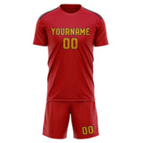 Custom Red Yellow Soccer Set
