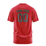 Custom Red Dark Grey T-Shirt