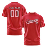 Custom Red Light Pink T-Shirt