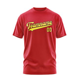 Custom Red Light Yellow T-Shirt