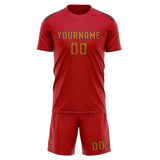 Custom Red Orange Soccer Set