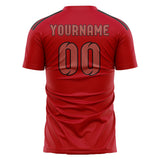 Custom Red Copper Rose Soccer Jersey