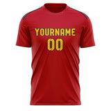 Custom Red Gold Soccer Jersey