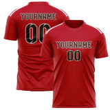 Custom Red Brown Soccer Jersey