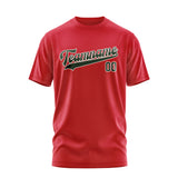 Custom Red Dark Green T-Shirt