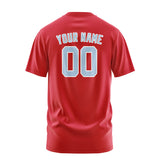 Custom Red Light Blue T-Shirt