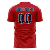 Custom Red Blue Soccer Jersey