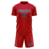 Custom Red Blue Soccer Set