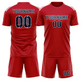 Custom Red Blue Soccer Set