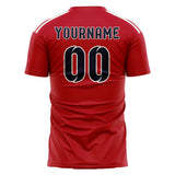 Custom Red Navy Soccer Jersey
