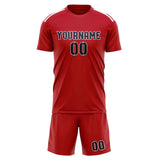 Custom Red Navy Soccer Set