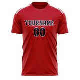 Custom Red Navy Soccer Jersey